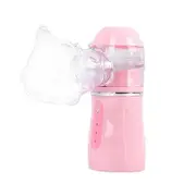 Portable Nebulizer with 3 Adjustable Speed, for Teens and Kids, Rechargeable Handheld Nebulizer for Breathing (Full Pink)