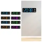 LED Wall Clock Modern Temperature Display Large Screen Digital Wall Clock Mini