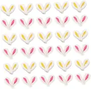 Fluffy Mini Bunny Ears Kit 40pcs for Hair Craft Party Accessories Soft Plush Hair Clips Easter Halloween Decor
