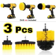 3PCS Drill Brush Set Power Scrubber Drill Attachments Carpet Tile Grout Cleaning