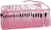 Healeved 31pcs Vegan Makeup Brush Set Microfiber Travel Cosmetic Brush Bag Brush Set for Daily Applications
