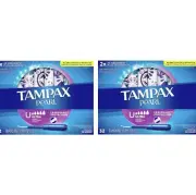 Tampax Pearl ULTRA Absorbency Plastic Tampons, 64 Count, Unscented (32 Count,...