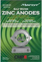 Martyr CM290KITZ ZINC Anode Kit for Volvo 290 ZINC Anode Kit