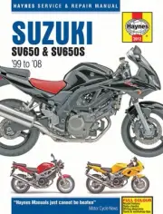 Suzuki SV650 & SV650S Shop Repair Service Maintenance Haynes Chilton Book 98-08
