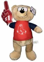MLB Boston Red Sox #1 Foam Finger Good Stuff Bear Stuffed Animal Plush Mascot