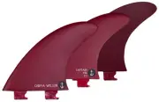 Captain Fin Chippa Wilson New Bones Snap In Thruster Fin Set - Burgundy - L