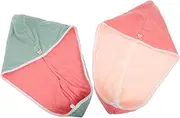 Ipetboom 2pcs Hair Drying Cap Ultra Absorbent Towel Turban for Quick Drying Wet Hair Stylish Bath Wrap
