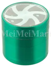 1.5" 4 Layer Metal Tobacco Crusher Hand Muller Smoke Herbal Grinder Green Color
