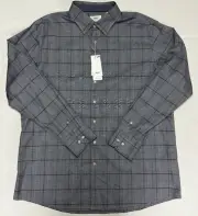 $168 New BRAX Derek Hi Flex Men's Size XXL 2XL Casual Check Button Front Shirt