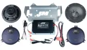 J&M Stage-5 Rokker? XXR 400w 2 Channel Amp Speaker Kit Harley Batwing 14-20