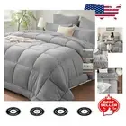 Luxury Light Grey Full Size Bedding Set - 7 Pieces with OEKO-TEX Certification