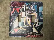 Ocean Cityscape Metal Double Light Switch Plate Cover by Mulberry