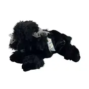 Aurora Flopsies Noir Black Poodle Puppy Dog Plush 10" Stuffed Toy Lovey