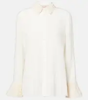 [Valentino] Valentino Silk georgette blouse AU 16 white