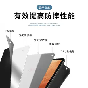 Samsung Galaxy Tab S7+/S8+/S7 FE 帶筆槽 平板保護皮套 保護殼 三折保護套