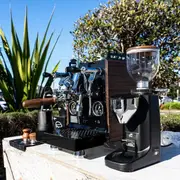 BELLEZZA INIZIO R CUSTOM BLACK & DARK WOOD + BELLEZZA PICCOLA GRINDER PACKAGE