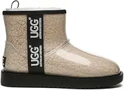 [UGG AUSTRALIAN SHEPHERD] AS UGG Boots Women Sheepskin Wool Coated Waterproof TPU Upper Mini Clasic Boots