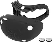 Geekria Silicone Cover Compatible with PlayStation VR2, VR Headset Helmet Full Wrap Protective Sleeve Glasses Gaming Accessories (Black)