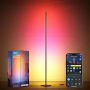 Govee RGBIC Floor Lamp, LED Corner Lamp Works with Alexa, Smart Modern Floor Lamp with Music Sync and 16 Million DIY Colors, Ambiance Color Changing Standing Lamp for Bedroom Living Room Gaming Room
