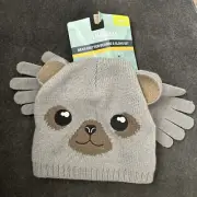Magellan Outdoor Youth Bear Beanie Glove Set NWT!
