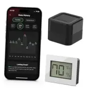 Klaro Valet - Smart Humidity & Temperature Hygrometer Sensor, Chrome Hygrometer