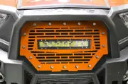 Grille w/ 10" LED Light Bar for Polaris RZR 1000XP & 900S 2014-2018 Brick Orange