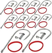 10Pcs Barbed Live Shrimp Fishing Hooks Carbon Steel Bait Holder for Freshwater Saltwater Fishing Enhanced Catch Rate with Secure Spring Mechanism for Versatile Fishing
