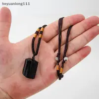在飛比找蝦皮購物優惠-(Heyuanlong111) 天然黑碧璽石項鍊水晶黑碧璽吊