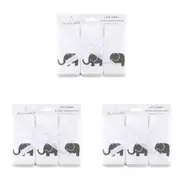 3x 3pc The Peanutshell Little Peanut Grey Bathtime Washcloths Baby Nursery Decor