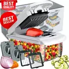 Upgrade Vegetable Chopper, 4 Blades Mandolin Slicer, Cutter for Salad, Garlic