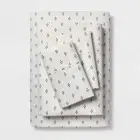 Full 400 Thread Count Dot Print Performance Sheet Set White/Blue Dot -
