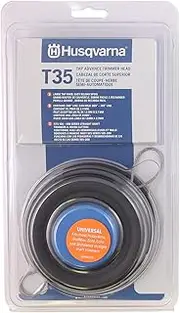 [Husqvarna] 537388101 Universal T35 Tap Advance Straight Shaft String Trimmer Head Prewound with .095-Inch Line Blue/Black