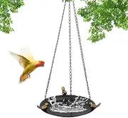Bird Bath, Feeder Birdbaths for Outdoors, /25.59x9.65x9.65 inch Water Bowl Tray Feeding Supplies, Weather Resistant Metal Yard Art, Garden Decor Perfect Patio, Balcony, Lawn