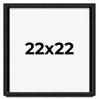 22x22 Shadow Box Black Rustic Barnwood Display Frame | 1.125 Inch Deep | 0.875