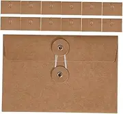 ARTIBETTER Organizer Bag 20pc Paper Envelopes Vintage Office Storage Letter Size Greeting Card Document Folder