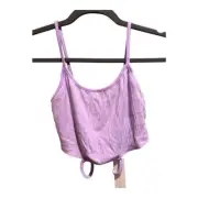 NWT Jonathan Simkhai Eliana Cropped Ribbed Tank In Lilac | Size M