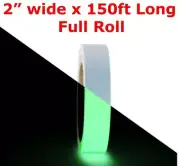 ONE ROLL Photoluminescent Luminous TAPE Glow In Dark 2 in x 150 feet Decoration