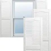 Ekena Millwork LL1S14X03900BW Lifetime Vinyl Standard Shutter (Per Pair), 14.5" W x 39" H, Bright White