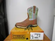 CORRAL BOOTS Women's Farm & Ranch Dual Density Sole Square Toe US 9
