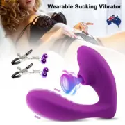 Sucking Vibrator Dildo Clit Wearable Clitoris G-Spot Massager Sex Toys for Woman