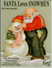 Santa Loves Snowmen Christmas Decorative Painting Book Acrylic Jean Zawicki