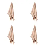 4PK Linen House Aria Nude Cotton/Bamboo Quick Dry Soft Face Washer 33x33cm Pink