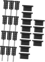 NAMOARLY 12 Pairs Dust Plugs for Type C and Micro USB Ports Durable Dust Covers for Phones Protection Against Grime and Liquid