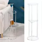 Clear Acrylic Side Table Acrylic Bedside Table Decor Small Space Easy Assembly
