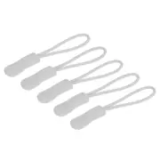 20pcs Zipper Pulls Pull Head Handle Replacement Tab Tags Cord Extension Gray