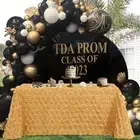 Gold Rosette Table Cloth 90x156 Inches Rectangle Satin Tablecloth Party Table...