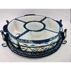 Temptations Old World 3 QT Round Lid-It Chip Dip Ramekins Set
