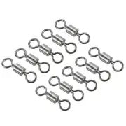 Fishing Barrel Swivels, 10Pcs 156LBS Copper Rolling Terminal Tackle, Black