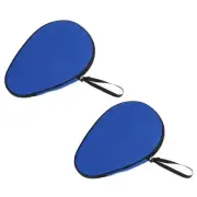 Table Tennis Racket Case Ping Pong Paddle Case Cover Bag Gourd Shape, Blue 2pcs