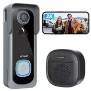 Wireless Doorbell-Video Door Bell 2K WiFi Smart Intercom Security Phone Camera